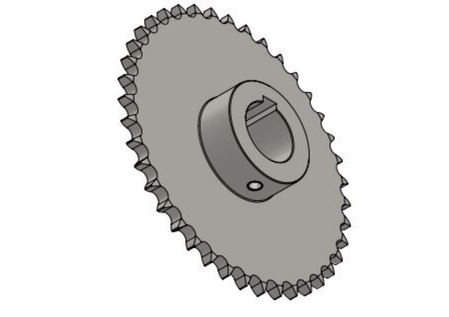 Kettenrad DIN 8192 - B 40 Zähne 08B-1 mit Nabe, Bohrung Ø35mm, d=161,9mm, verz.