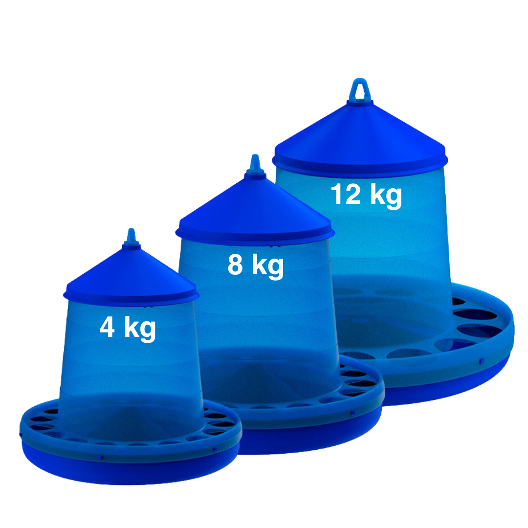 Geflügelfutterautomat blau