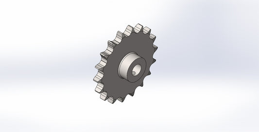 Kettenrad 08B-1, Z18 1/2" Ø12 (m1)