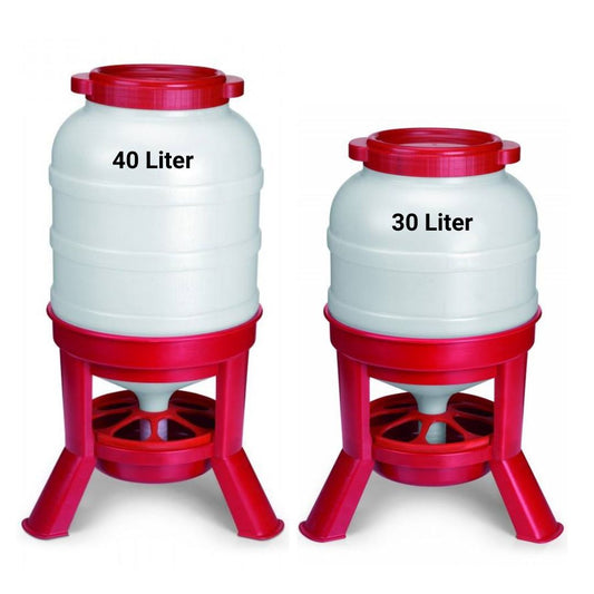 Silo-Geflügelfutterautomat rot 30L/40L