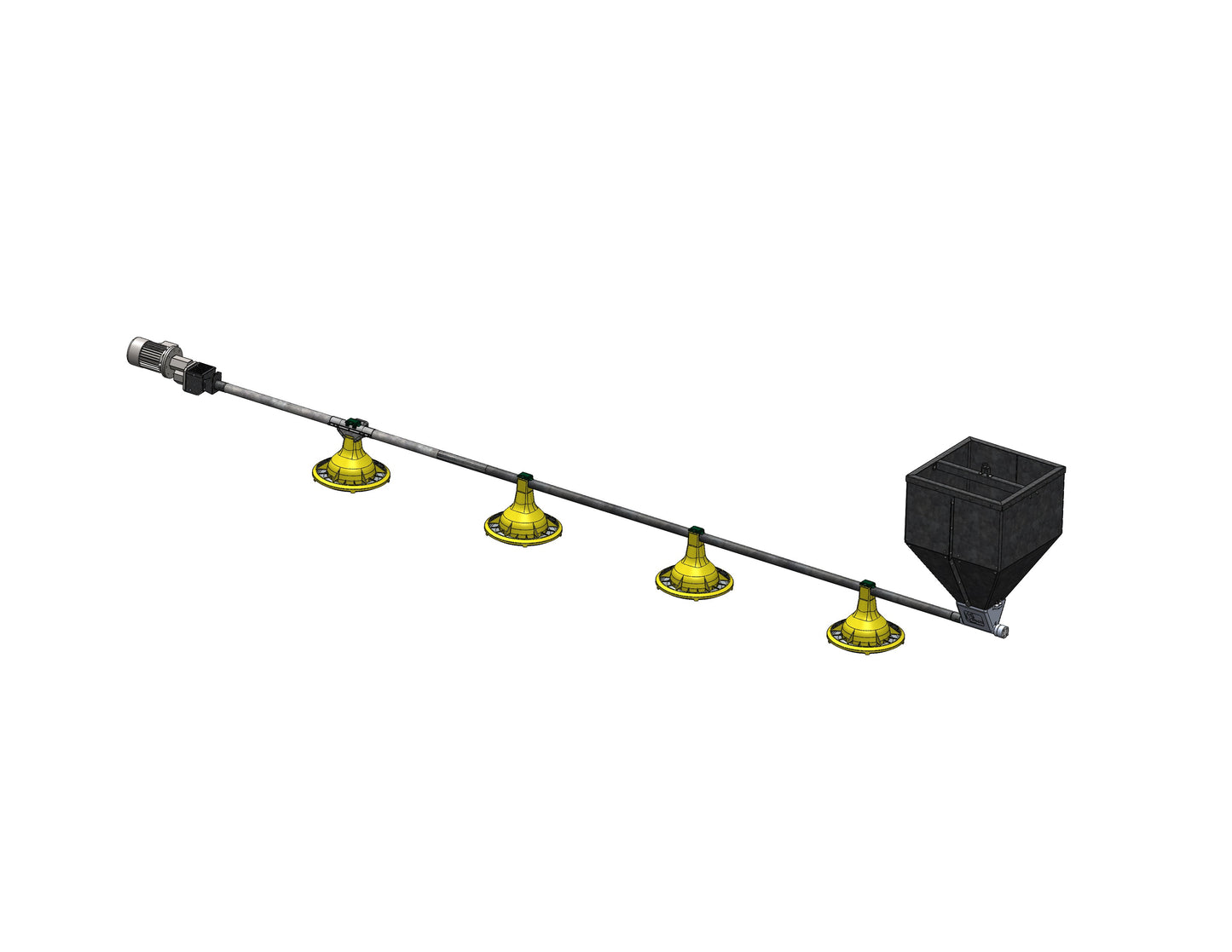 Futterwagen mit Verteilerschacht