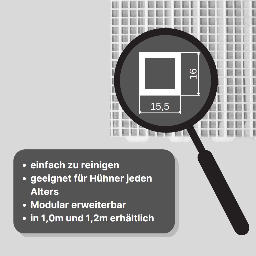 FIT Kunststoff Bodenrost System für Geflügel
