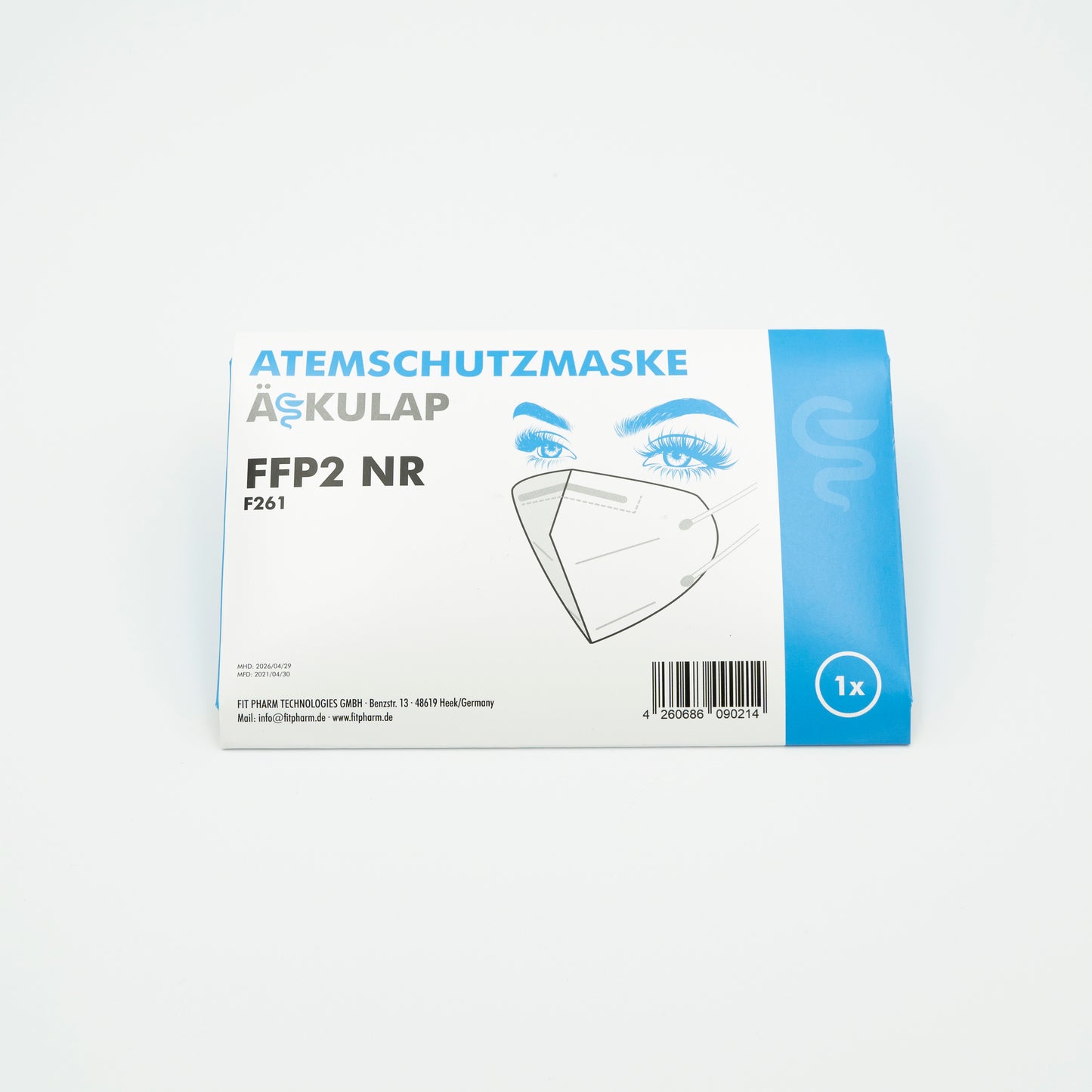 ÄSKULAP F261 FFP2 NR Atemschutzmaske inkl. ergonomischen Schaumstoffstreifen, 5x 1er