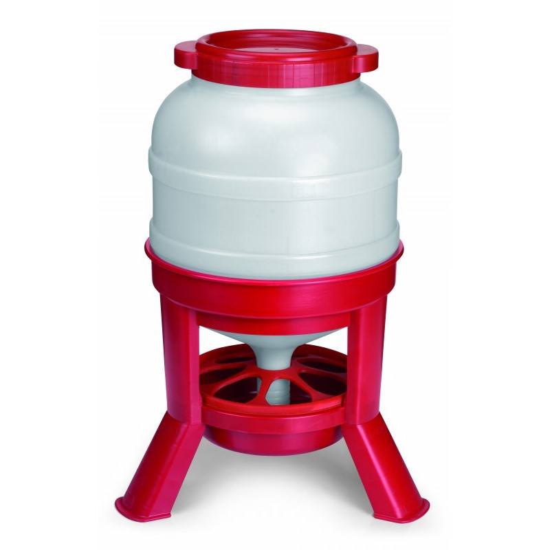 Silo-Geflügelfutterautomat rot 30L/40L