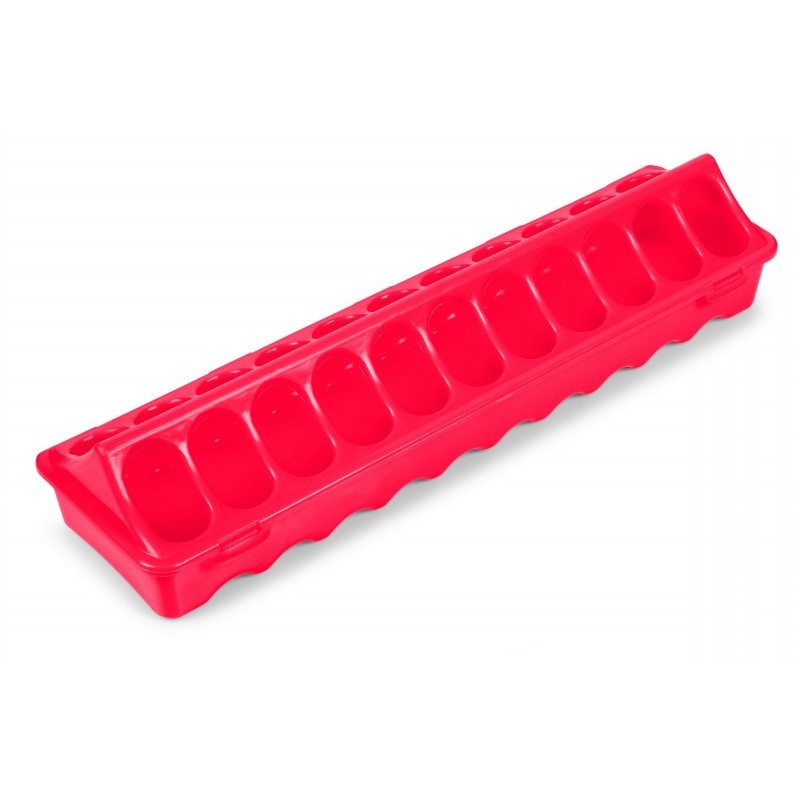 Küken Bodenfutterautomat mit 22 Fressöffnungen, rot, 40cm