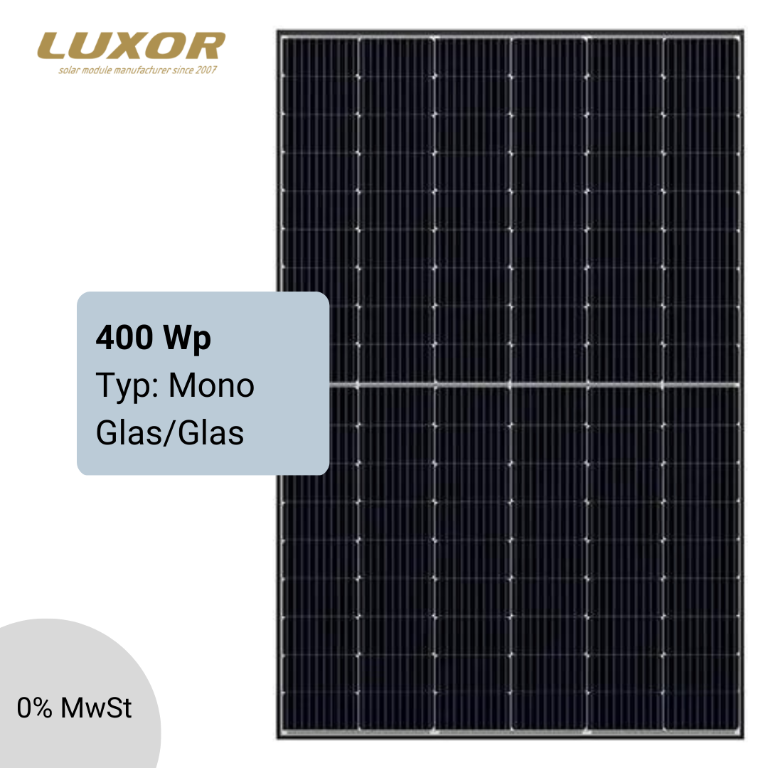 PV-Modul Luxor Mono ECO LINE HALF CELL M108 400Wp, 1722x1134x30mm, Full Black, Glas/Glas