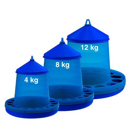 Geflügelfutterautomat blau