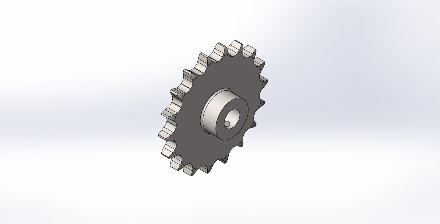 Kettenrad 08B-1, Z18 1/2" Ø12 (m1)