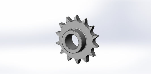 Kettenrad 08B-1 mit Nabe, Z14 1/2" Ø20, d=57,07mm