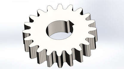 Zahnrad f. Andruckwalze, Z=20, m=5mm, t=24mm, mit Ø40 Bohrung
