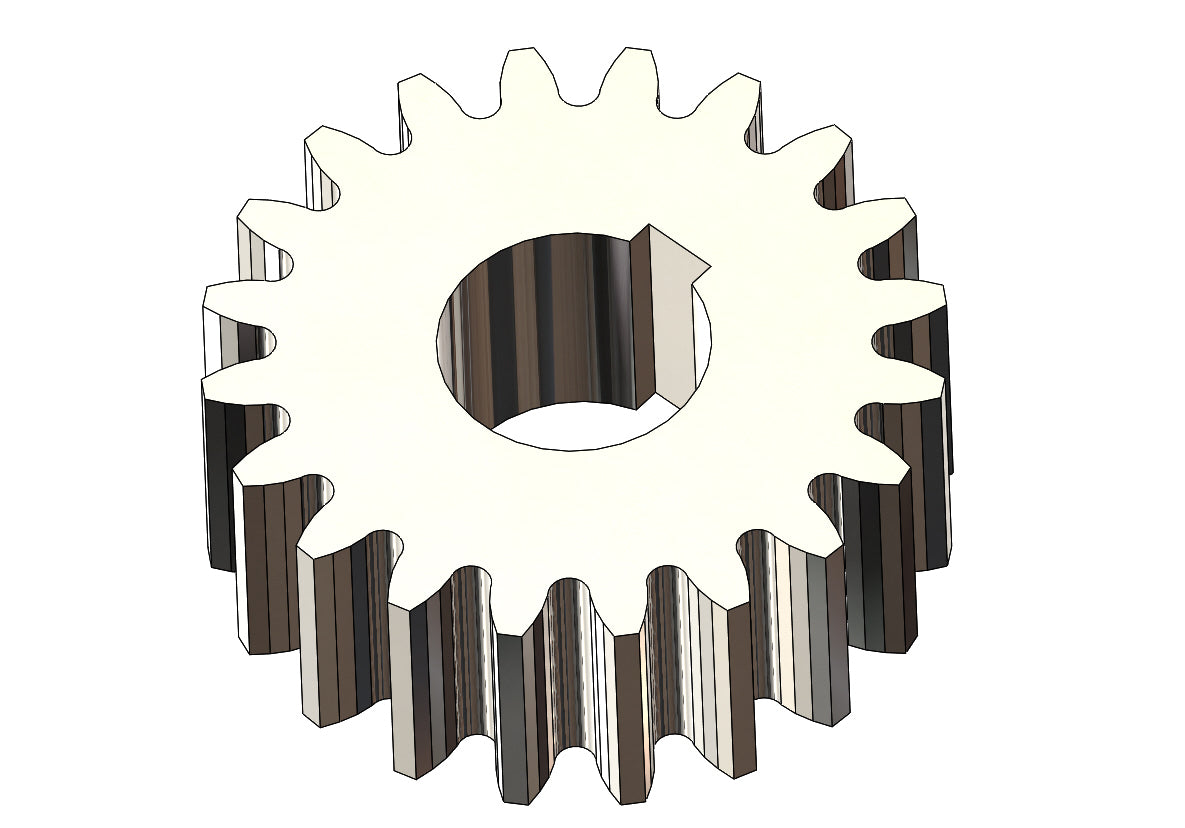 Zahnrad f. Andruckwalze, Z=20, m=5mm, t=40mm (m1)