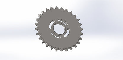 Kettenradscheiben, passend zu Ketten 08B-1 (1/2" x 5/16" R Ø 8.51 mm) z=28, d=113,43mm