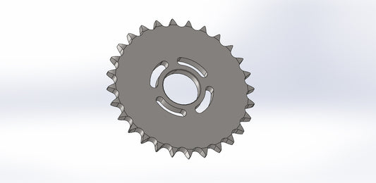 Kettenradscheiben, passend zu Ketten 08B-1 (1/2" x 5/16" R Ø 8.51 mm) z=28, d=113,43mm