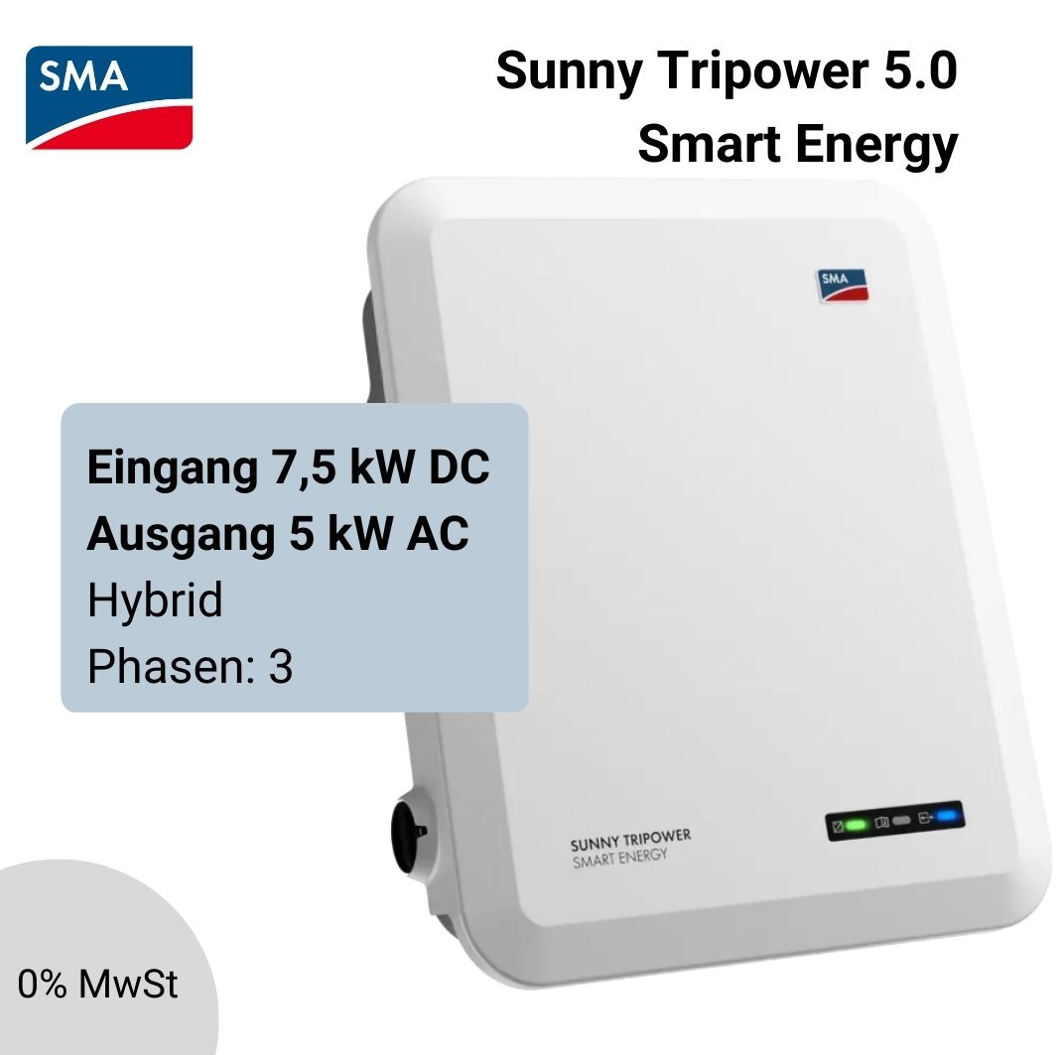 SMA Sunny Tripower 5.0 Hybrid Wechselrichter 5kW mit Ersatzstromversorgung STP5.0-3SE-40