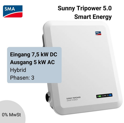 SMA Sunny Tripower 5.0 Hybrid Wechselrichter 5kW mit Ersatzstromversorgung STP5.0-3SE-40