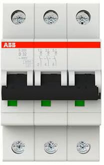 ABB S203-B32 Leitungsschutzschalter, 6kA, 32A, 3-Polig (2CDS253001R0325)