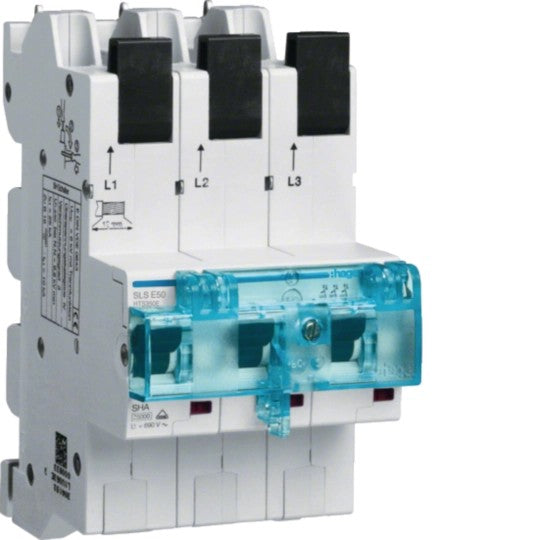 Hager HTS350E SLS-Schalter 3-Polig, E-Charakteristik, 50A, QuickConnect