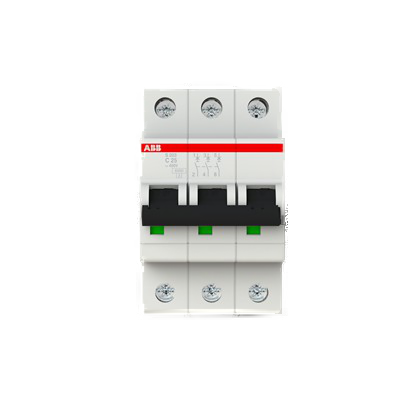 ABB S203-C25 Leitungsschutzschalter, 6kA, 25A, 3-Polig (2CDS253001R0254)