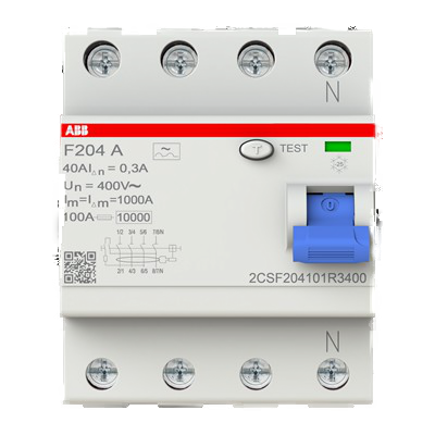 ABB F204A-40/0,3 FI-Schalter 4pol. 40/0,3A, Typ A (2CSF204101R3400)