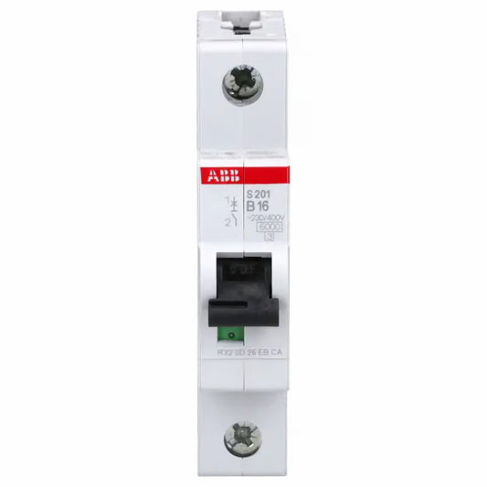 ABB S201-B16 Leitungsschutzschalter, 1-polig, 16 A, 4 kV (2CDS251001R1165)