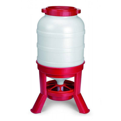 Silo-Geflügelfutterautomat rot 30L/40L