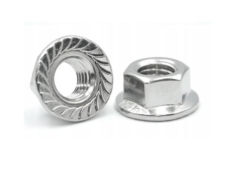 Sechskantmutter mit Flansch M8, DIN 6923, mit Sperrverzahnung, A2